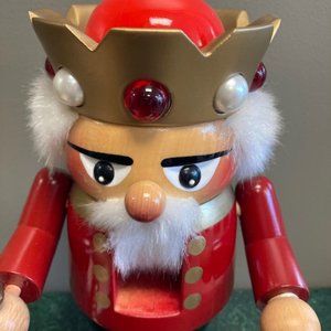10.5" STEINBACH Nutcracker Troll KING S1508 Hand Crafted Germany Tag RED No Box